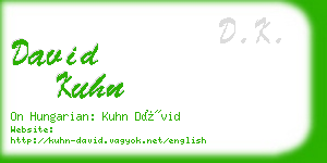 david kuhn business card